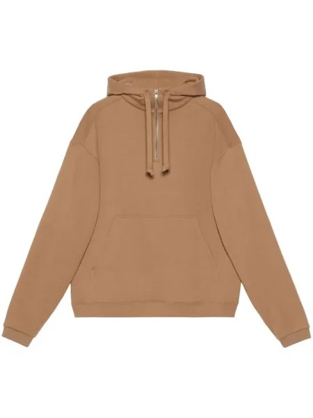Gucci худи с логотипом, коричневый