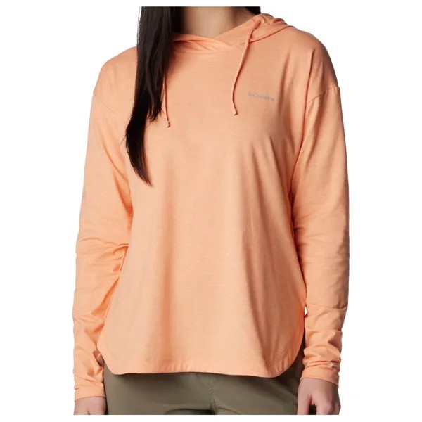 Функциональная рубашка Columbia Women's Sun Trek EU Hooded Pullover, цвет Apricot Fizz Heather