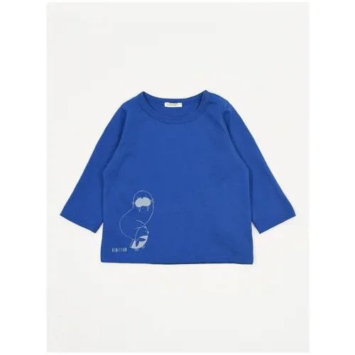 Лонгслив UNITED COLORS OF BENETTON,  детский, хлопок, размер 56, синий