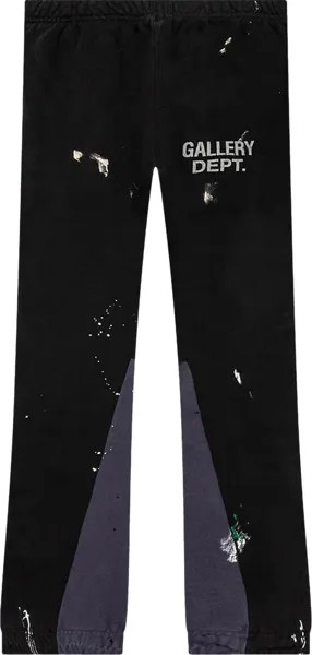 Спортивные брюки Gallery Dept. Logo Flare Sweatpants 'Washed Black', черный