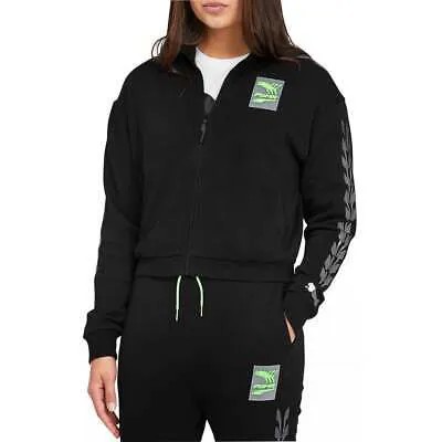 Puma Evide Turtleneck Full Zip Track Jacket Womens Black Casual Athletic Outerwe