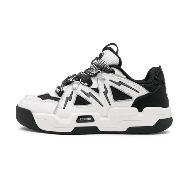 Кроссовки Champion Skateboarding Shoes Women's Low-top Black/White, черный/белый