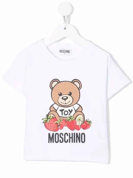 Moschino Kids футболка с принтом Teddy Bear