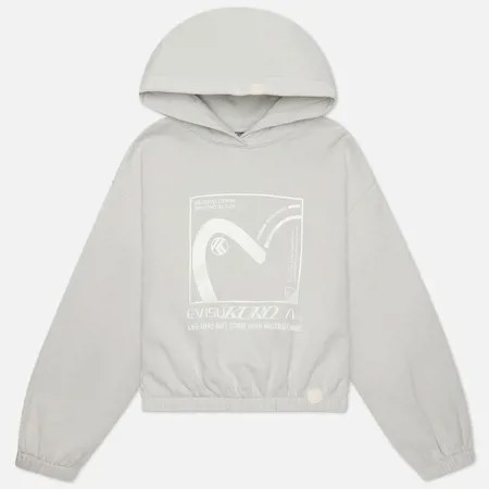 Женская толстовка Evisu Evisukuro Logo Printed Hoodie, цвет серый, размер L