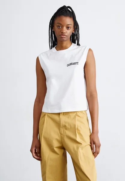 Футболка базовая UNIVERSITY SCRIPT Carhartt WIP, цвет white/black