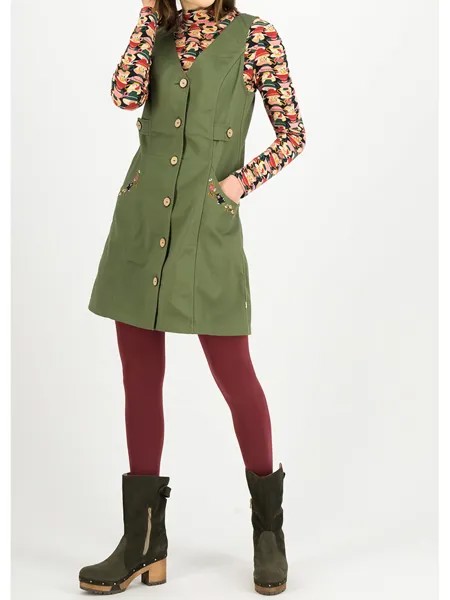 Платье Blutsgeschwister Latz Pinafore Amore, хаки