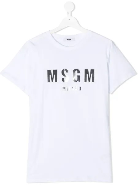 MSGM Kids футболка с логотипом