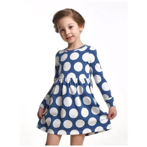 Платье Mini Maxi, размер 104, белый, синий