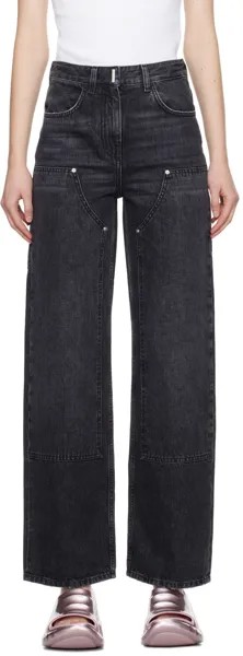 Черные джинсы с усиленными вставками Givenchy