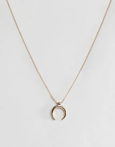 Ожерелье с подвеской-косточкой Pieces-Золотой