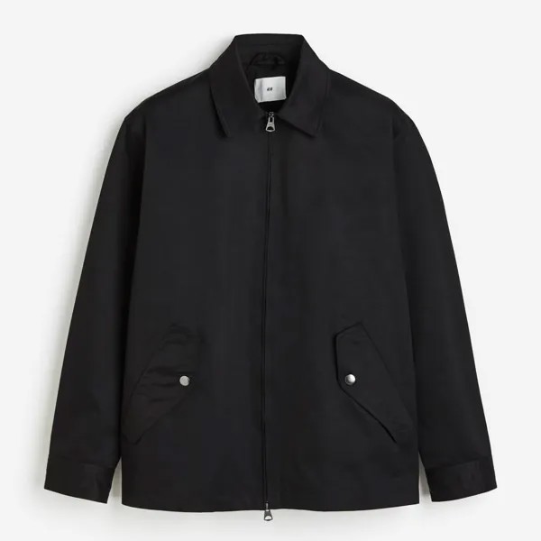 Куртка H&M Loose Fit Twill, черный
