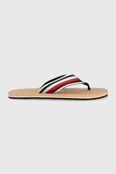 Шлепанцы HILFIHER CORK BEACH SANDAL Tommy Hilfiger, темно-синий