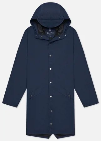 Мужская куртка дождевик RAINS Long Jacket, цвет синий, размер S-M