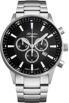Швейцарские наручные  мужские часы Adriatica 8281.4116CH. Коллекция Chronograph