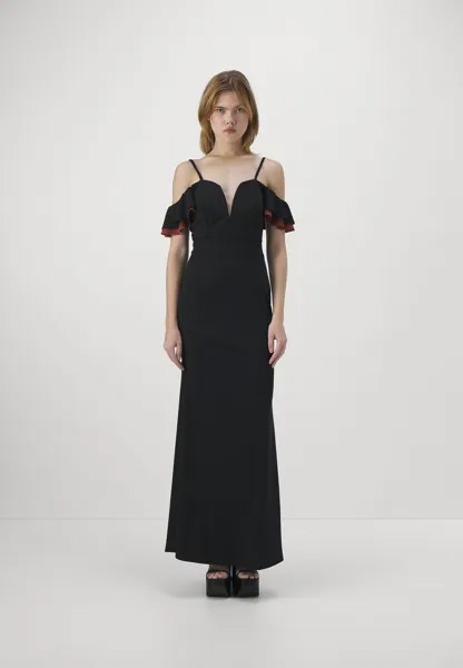 Вечернее платье Max Ruffle Maxi WAL G., цвет black/burnt orange