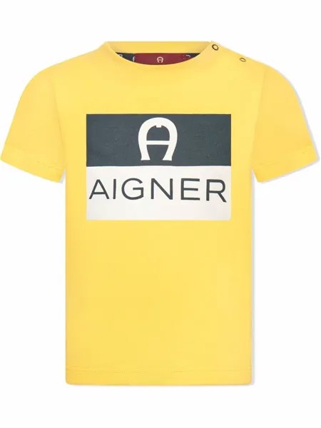 Aigner Kids футболка с логотипом