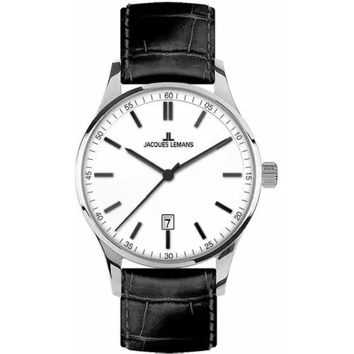 Наручные часы JACQUES LEMANS Classic 1-2026B, серебряный, белый
