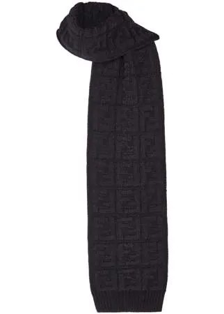 Fendi фактурный шарф с логотипом FF
