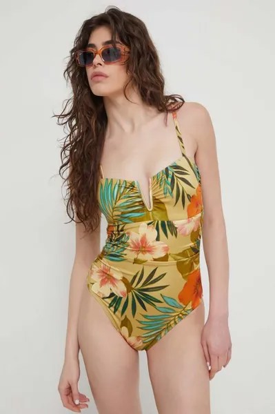 Цельный купальник Lauren Ralph Lauren, зеленый