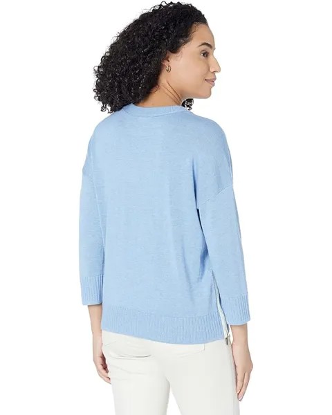 Свитер Lilla P Side Zip V-Neck Sweater, цвет Ocean
