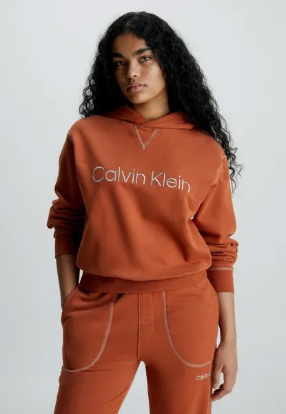 Толстовка Calvin Klein Underwear Толстовка с капюшоном, имбирный хлеб, цвет ginger bread  copper coin stitching