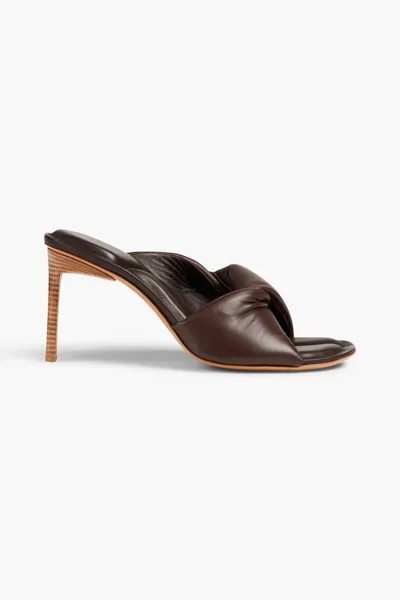 Мюли Bagnu из скрученной кожи Jacquemus, шоколад