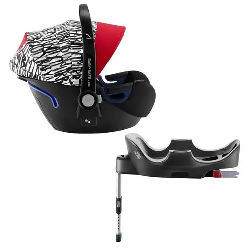 Автокресло-переноска группа 0+ (до 13 кг) BRITAX ROMER Baby-Safe2 i-Size + Flex Base, letter design