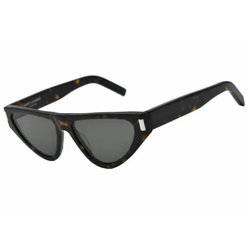 Солнцезащитные очки Yves Saint Laurent SL 468, черный, коричневый