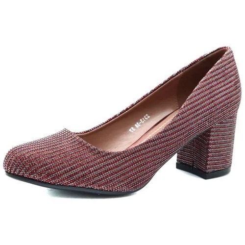 Туфли лодочки  Nalisha, размер 38, серебряный, красный