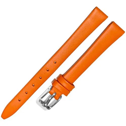 Ремешок 1003-01 (оранж) Classic Оранжевый кожаный ремень 10 мм для часов наручных из натуральной кожи гладкий матовый женский