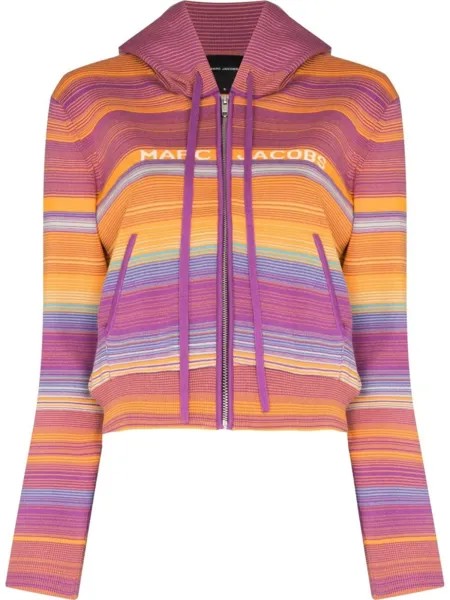 Marc Jacobs худи The Cropped на молнии, фиолетовый
