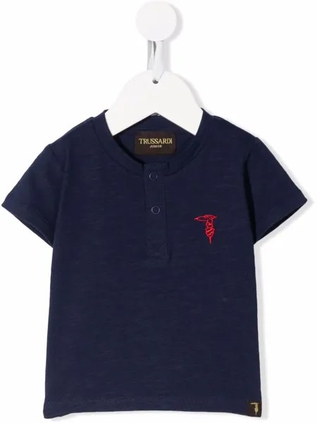 TRUSSARDI JUNIOR футболка с вышитым логотипом