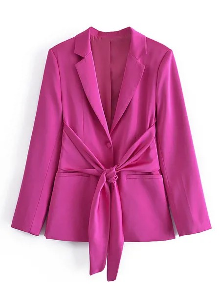 Milanoo Women Blazer Chic Turndown Collar Pockets Long Sleeves Oversized Polyester Overcoat