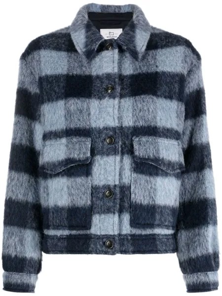 Woolrich шерстяной пиджак с бахромой, синий
