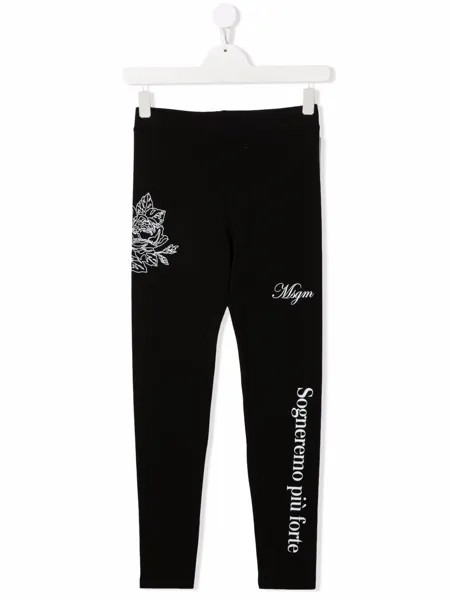MSGM Kids легинсы с логотипом