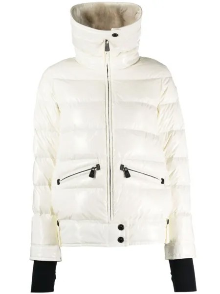 Moncler Grenoble пуховик с высоким воротником, нейтральный цвет