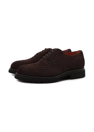 Замшевые оксфорды Santoni