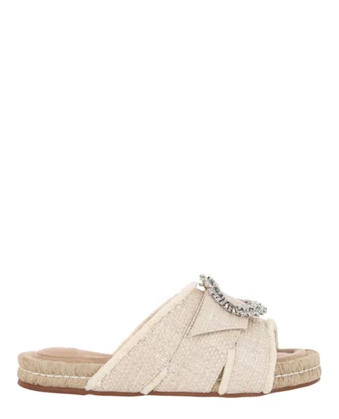 Сандалии Madelina из рафии Alexandre Birman, цвет Nude