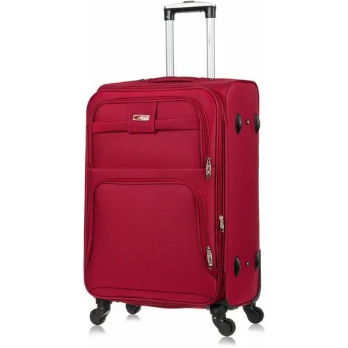 Чемодан L'case Barcelona BAR0208, 92 л, размер M+, бордовый
