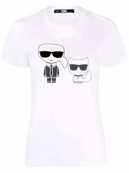 Karl Lagerfeld Ikonik logo-print cotton T-shirt