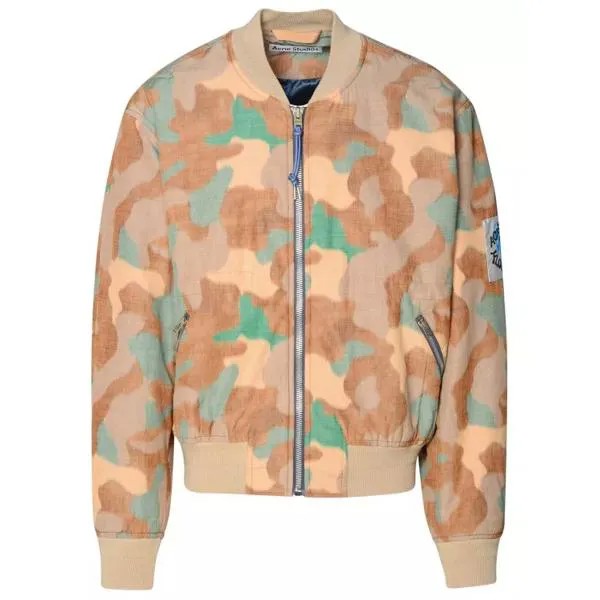 Куртка cotton blend bomber jacket Acne Studios, мультиколор