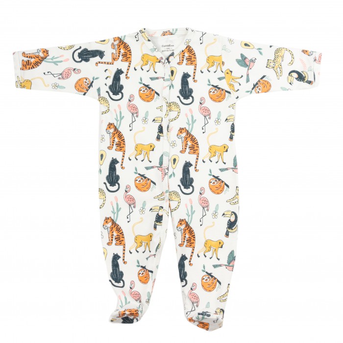 Forest kids Комбинезон с закрытыми ножками из хлопка Jungle