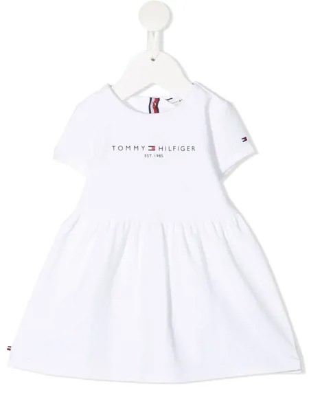 Tommy Hilfiger Junior расклешенное платье с логотипом