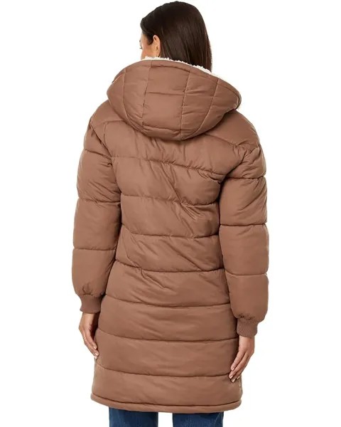 Пальто Avec Les Filles Sherpa Lined Maxi Puffer Coat, цвет Truffle