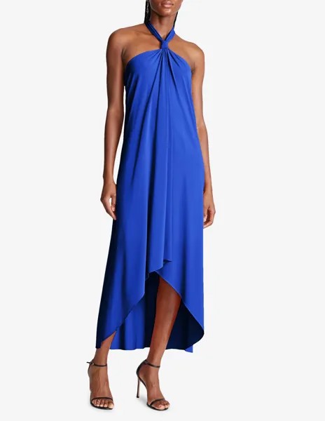 Платье Lulu из эластичного джерси HALSTON, синий