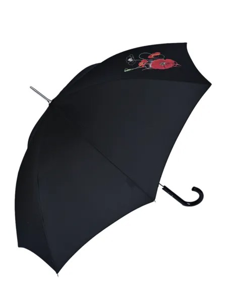 Зонт женский Airton 1621 черный с маком