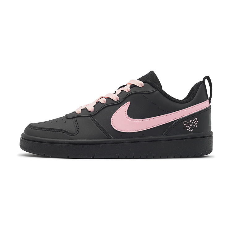 Кроссовки Nike Court Borough Skateboarding Shoes Women's Low-top Black/Pink, черный/розовый