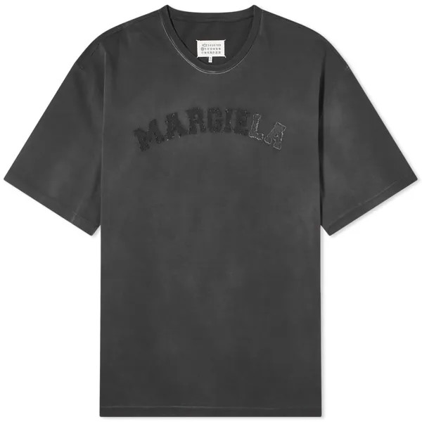 Футболка Maison Margiela Distressed College Logo T-Shirt, цвет Washed Black