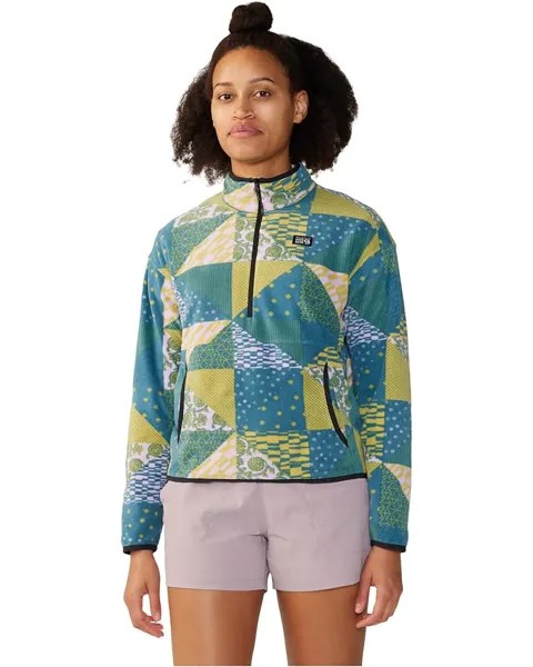 Пуловер Mountain Hardwear Novelty Microchill Pullover, цвет Wisteria Quilt Print