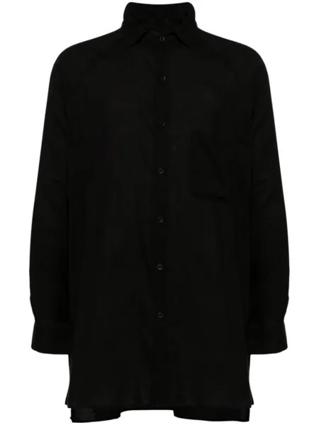 Yohji Yamamoto рубашка со вставками, черный
